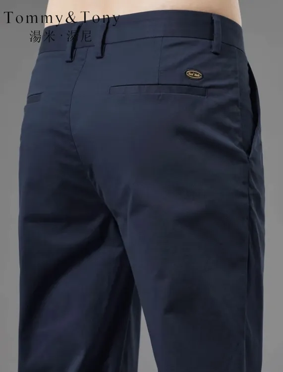 【汤米汤尼】2025秋冬新款百搭男士裤纯棉商务直筒男裤通勤休闲长裤