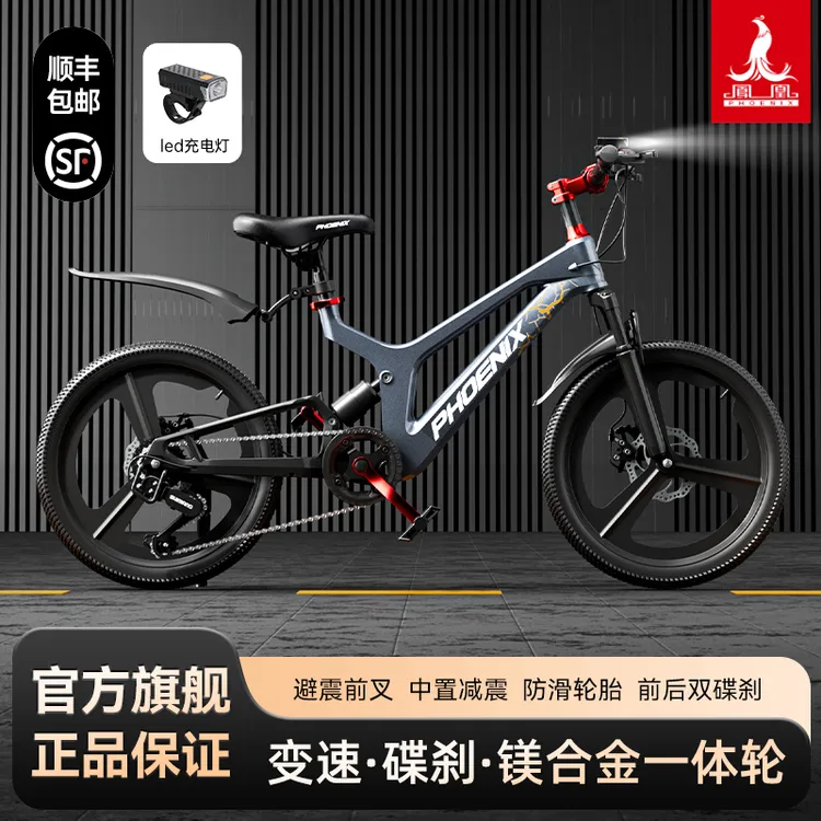 凤凰镁合金儿童自行车6-11岁中大童男女孩18-22寸山地车
