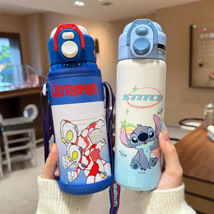 奥特曼保温杯儿童上学专用吸管杯316不锈钢小学生幼儿园水壶男孩