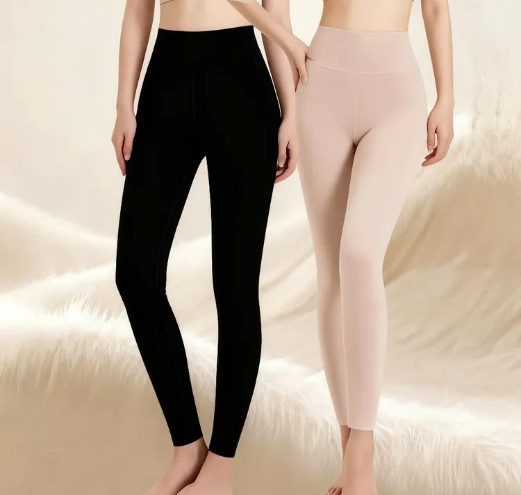 秋冬季薄款大码高腰紧身打底裤女士内穿防寒修身秋裤无痕保暖裤