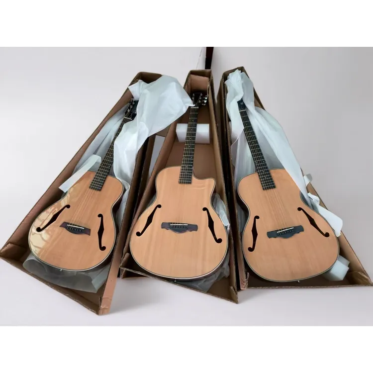 云杉单板民谣吉他F孔41寸40寸36寸电箱男女通用木吉他