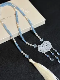 国风亲子挂饰流苏长款项链配饰百搭氛围感中国风儿童挂饰