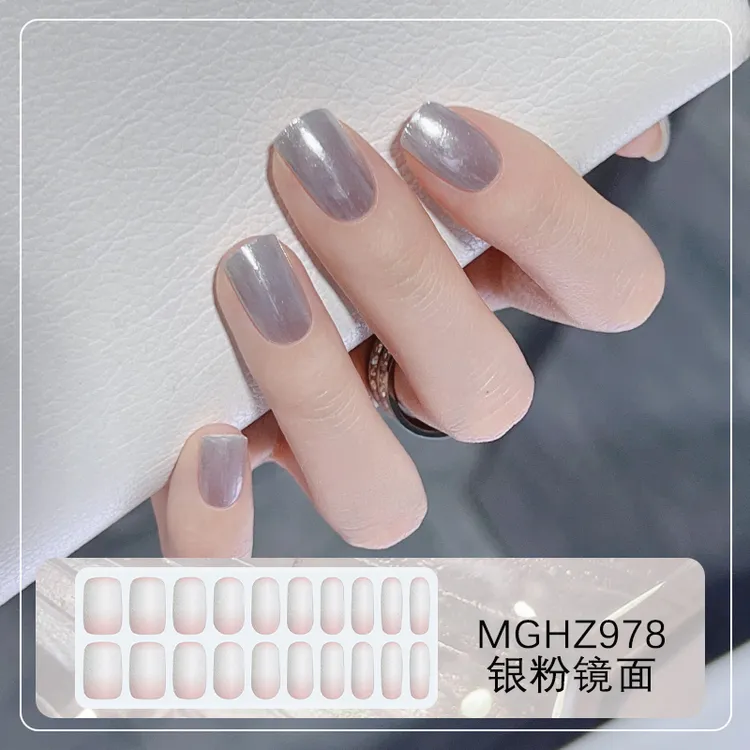 校长直播间美盖UV指甲贴甲油胶贴二代半固化凝胶ins防水2025新款美甲贴纸W