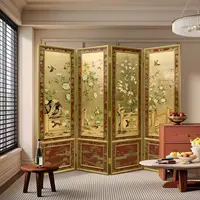 TT63金箔花鸟屏风高210*宽58cm*4片