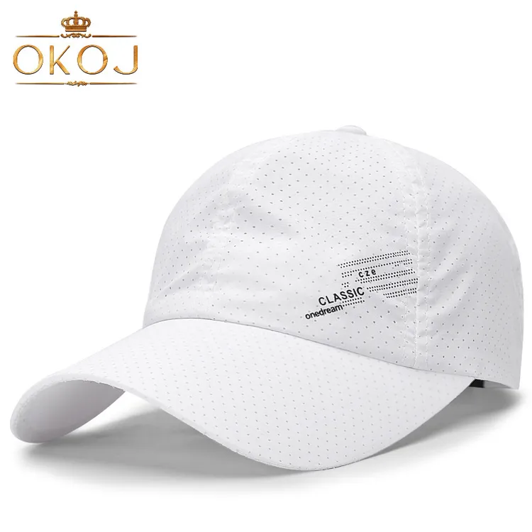 OKOJ防晒帽子男女夏季薄款速干棒球帽超薄网孔透气户外休闲遮阳帽