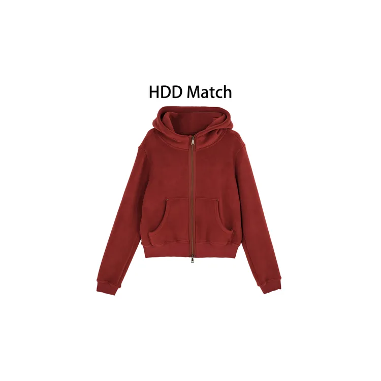 HDD- "修身气质" 秋冬女款修身显瘦连帽定染连帽卫衣 Y9630