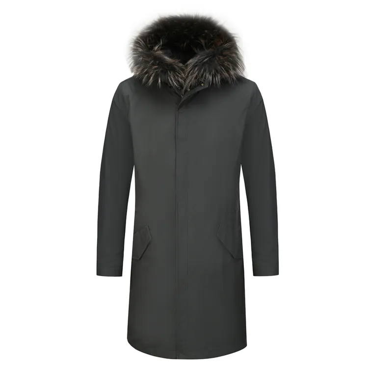 H1224芭冬季男式休闲保暖防风外套 黑色