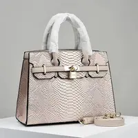 百搭包包bag时尚大容量手提包女单肩包亮皮石头纹handbags