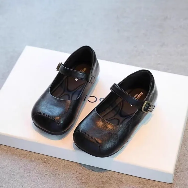ABC 女童皮鞋春秋儿童单鞋2025新款秋季小女孩黑色玛丽珍鞋子软底