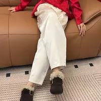 【锦轩阁】加棉复古轻奢提花阔腿裤时尚百搭棉裤新中式国风女装1-09