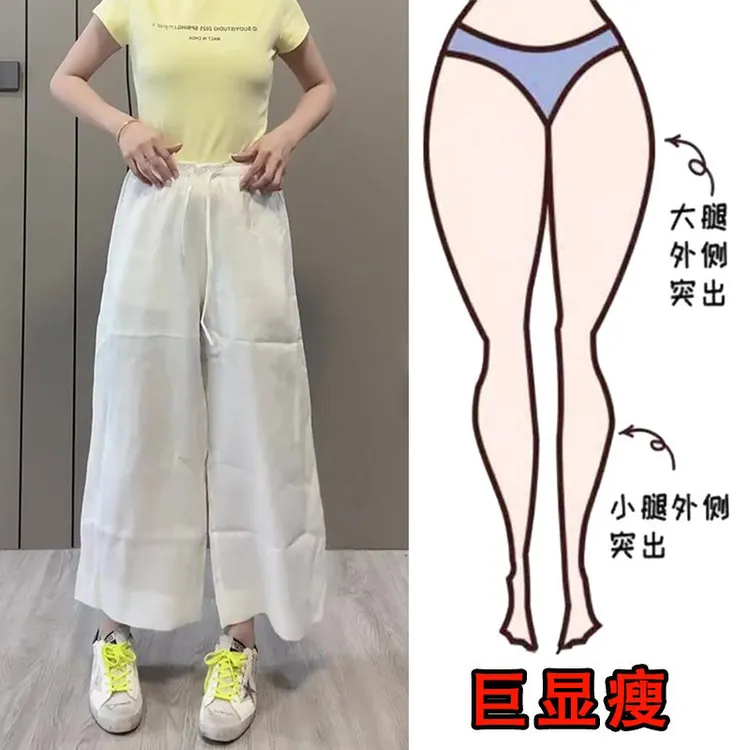 2025夏季薄款大码女装九分直筒休闲裤设计感小个子显瘦高腰阔腿裤