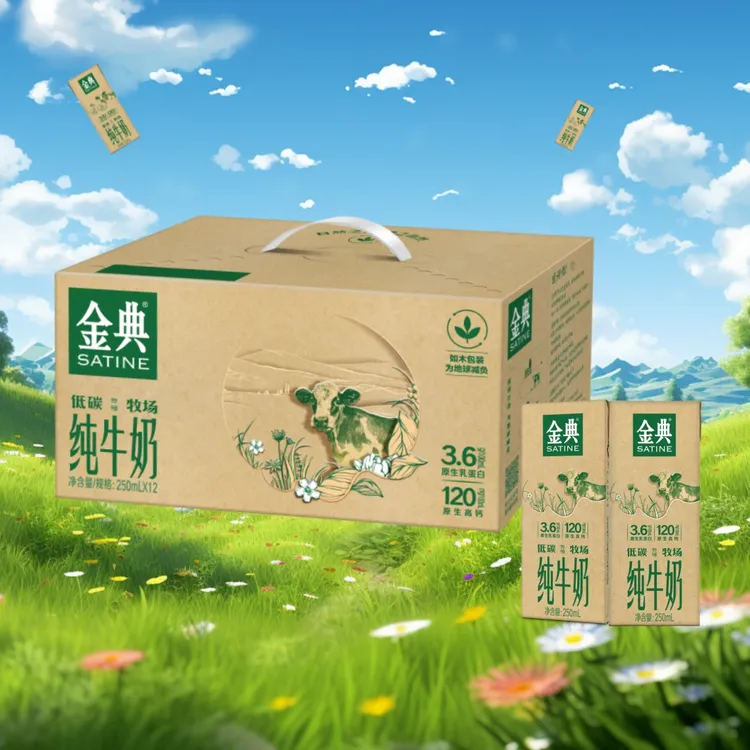 5月伊利金典纯牛奶250ml*12盒低碳环保装优质蛋白学生成人早餐奶