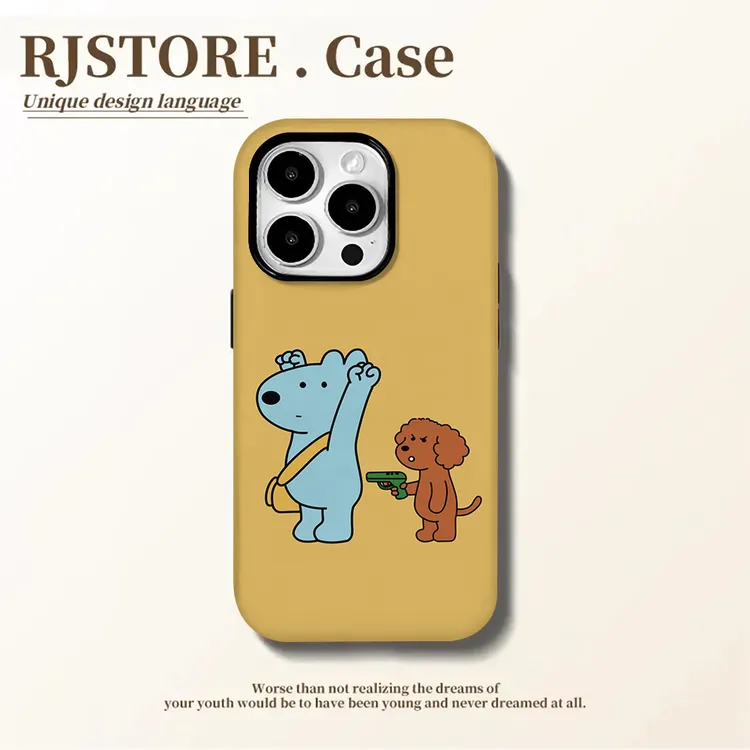 雅天立可爱投降小狗适用iPhone16苹果菲林手机壳华为vivo小米oppo