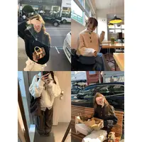 J-250946#【15%羊毛】巨好看的慵懒风麻花牛角扣针织毛衣