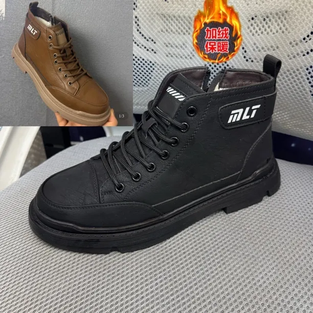 春秋男靴男鞋马丁靴潮流男士户外靴中帮车缝线9609-1