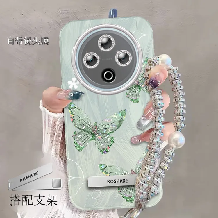 自带镜头膜VIVOY500手机壳羽纱蝴蝶V2506A软壳Y500全包防摔5G新款