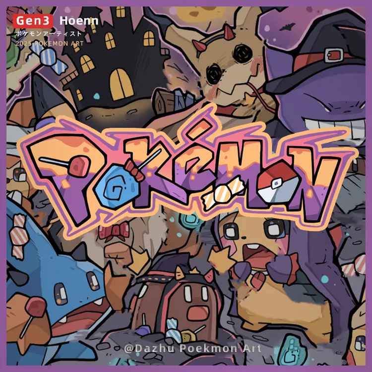 宝可梦艺术家款冰箱贴-大柱个柱