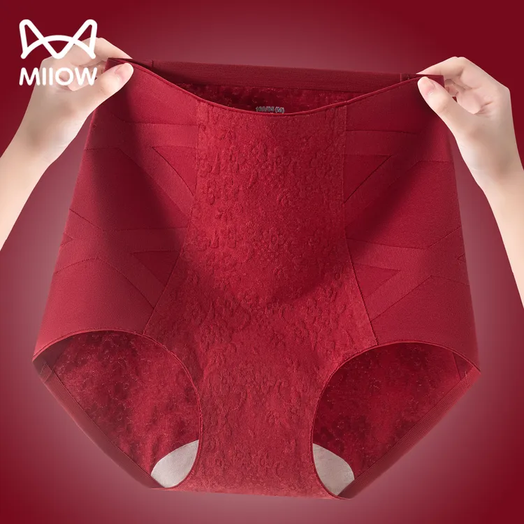 猫人本命年高腰内裤女纯棉抗菌a类全棉红色结婚2026马年三角短裤