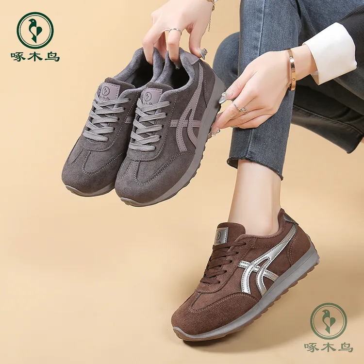 【啄木鸟082】加绒秋冬季老爹鞋运动鞋舒适休闲鞋女鞋品牌鞋