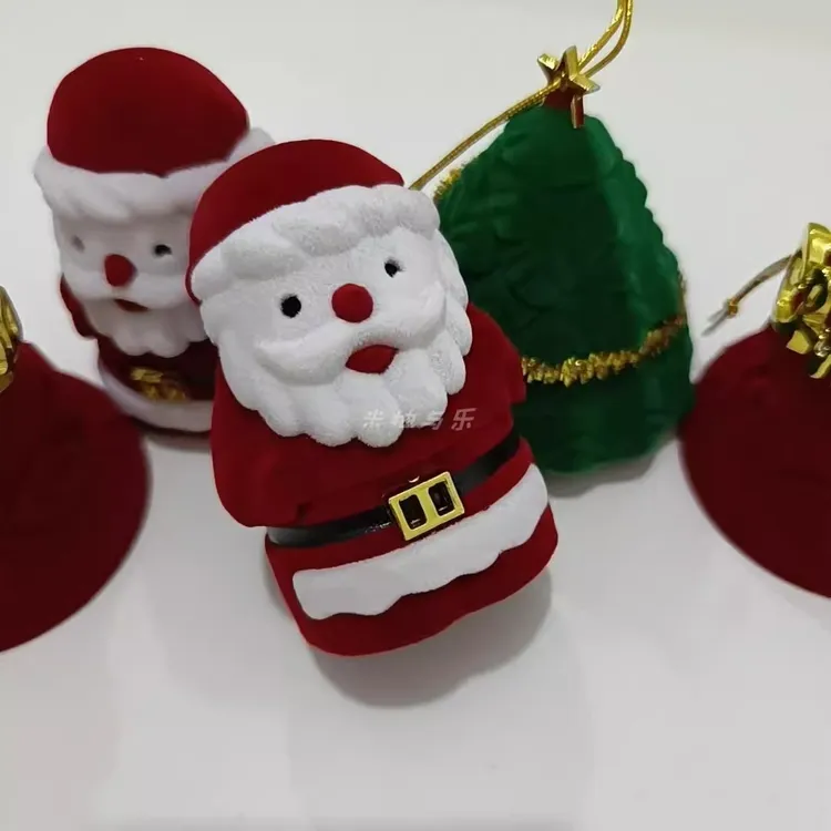 首饰盒/箱 圣诞节可爱卡通盒戒指项链吊坠小耳钉包装首饰空首饰盒