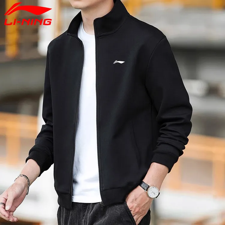 【秋季空气层面料】李宁外套运动服卫衣春秋季男宽松休闲服上衣男士