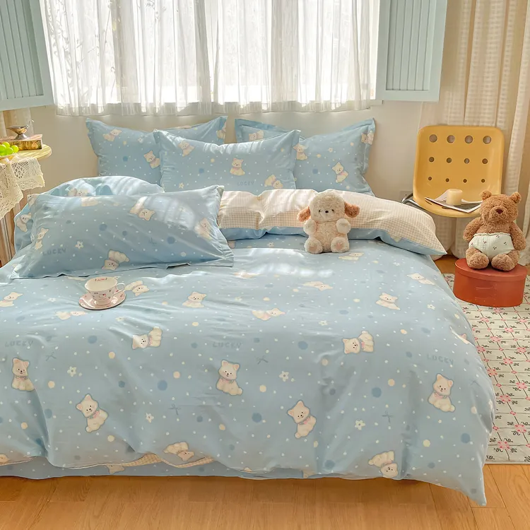 ins星星纯棉床上用品四件套2026新款学生宿舍全棉被套床单三件套4