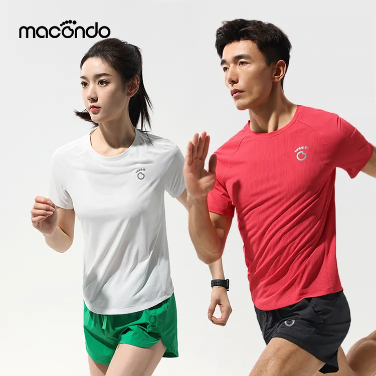 马孔多汗不显科技跑步短袖T恤8代 吸湿速干腋下一片式拼接训练