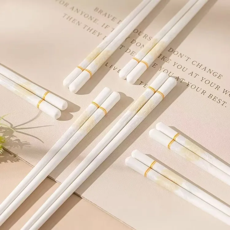 正品景德镇高温陶瓷筷子高档防霉陶瓷筷子耐高温防滑家用易清洗