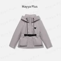 【安道尔】Mayya Plus麦芽定制气质显瘦流光风中长羽绒服32546120