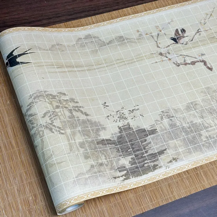 【景园】微喷蜡染绢纸长卷写感独特丝滑小楷行书练字