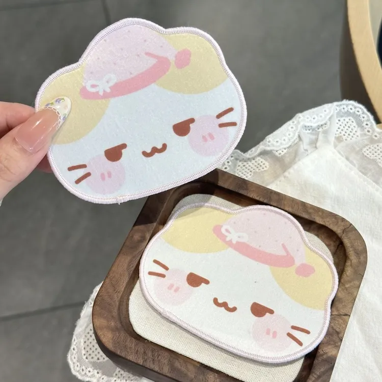 古早感坏笑猫二次元刘海贴可爱少女棉花糖猫碎发贴魔术贴无痕发饰