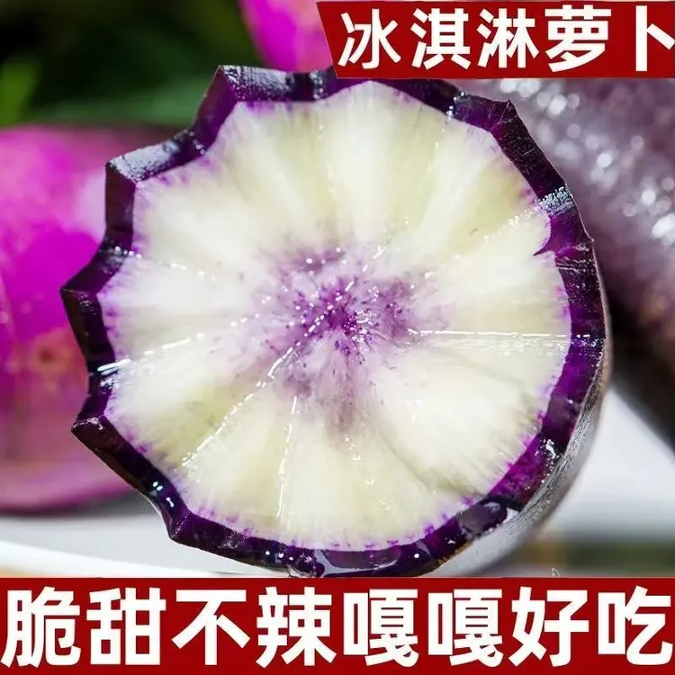 山东潍坊冰淇淋水果萝卜新鲜现拔甜脆多汁冰糖心水果型