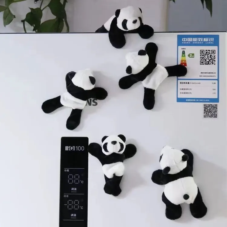 名熊猫公仔冰箱贴可爱创卡通毛绒玩偶成都旅游纪念品小熊猫磁性贴