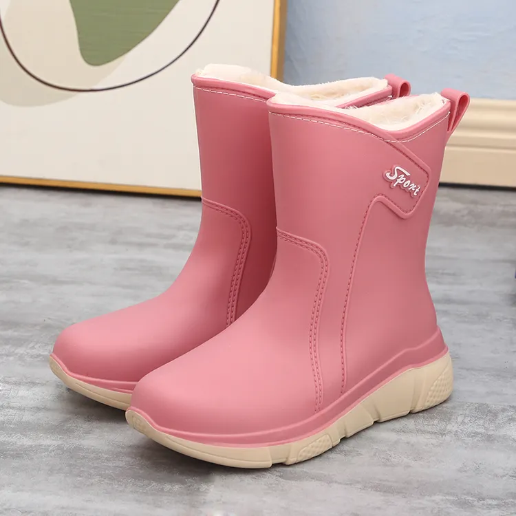 少女风四季日式春秋厚款加绒雨鞋雨靴女士轻便防滑防水鞋2025新款