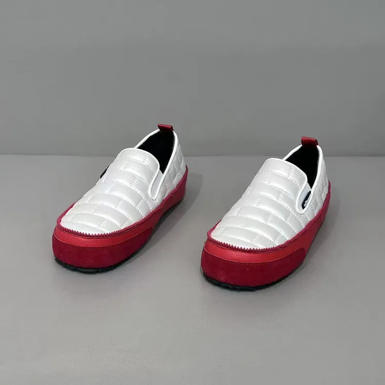 2025冬季新款面包鞋加棉保暖男士一脚蹬懒人鞋羽绒布面豆豆鞋男款