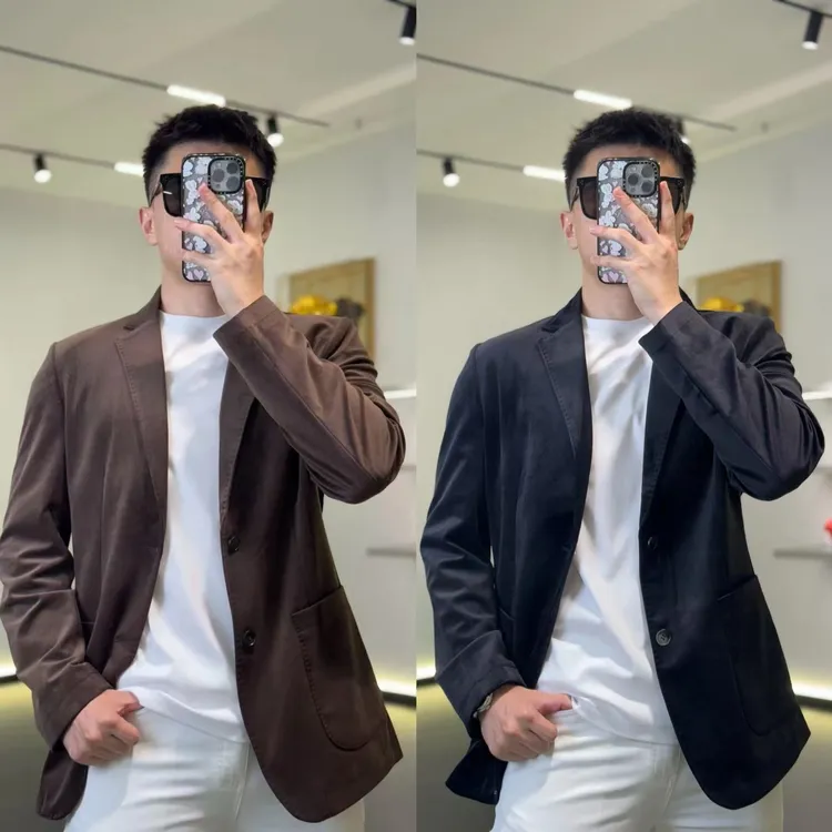 （秋款）古帝特尼“轻奢麂皮绒”夹克男士翻领时尚款西服外套JM-88015