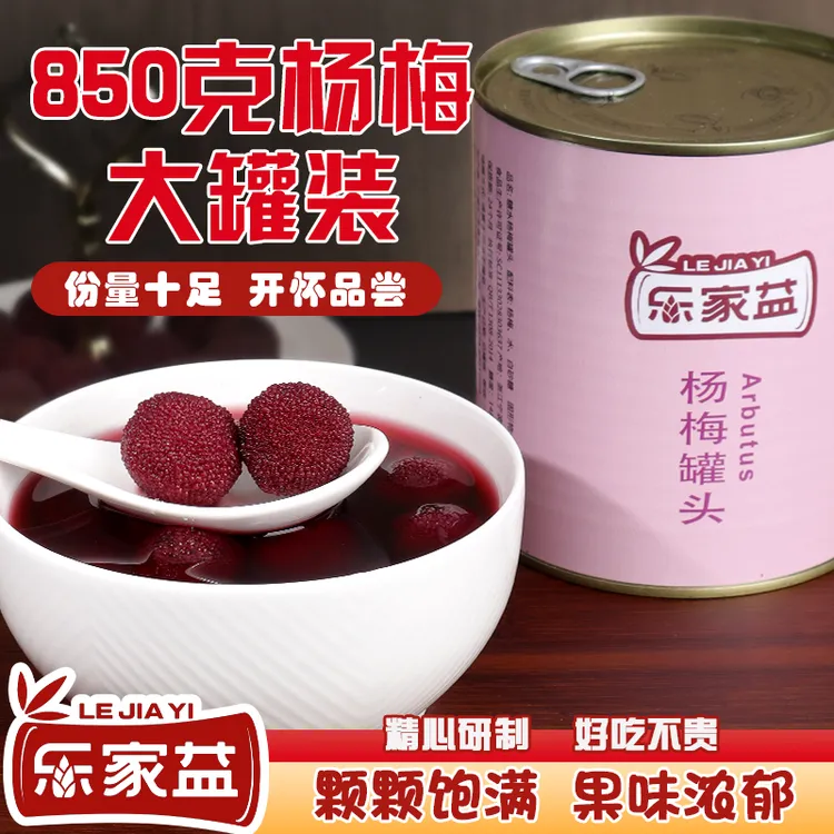 乐家益杨梅罐头糖水罐头居家旅行零食必备大罐