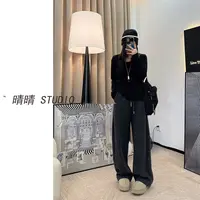 晴晴家-「星空裤~」25年冬韩系简约百搭休闲撞色设计感休闲裤1850