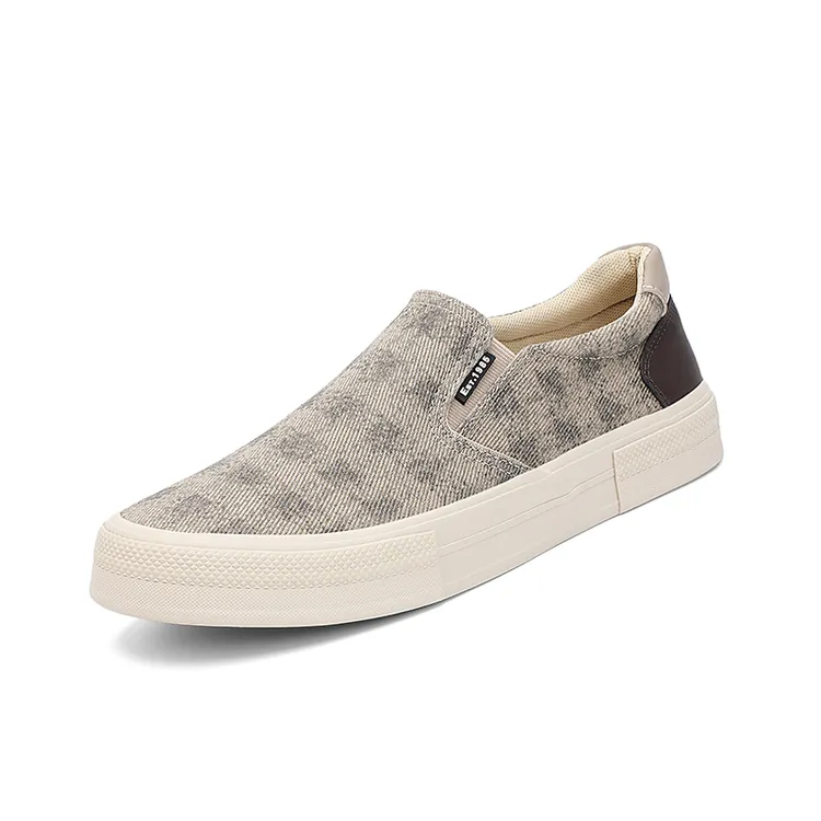 25861 男鞋透气潮鞋秋季男士帆布鞋韩版百搭布鞋一脚蹬懒人休闲鞋