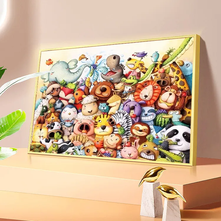 DC/蒂彩【动物王国】钻石画手工diy十字绣乐园挂儿童卧室客厅礼物