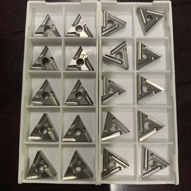 金属陶瓷三角形开槽数控车刀片适用于钢件TNMG160404/08VF/FS