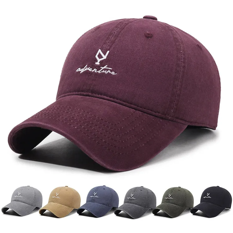 新款复古软顶棒球帽女简约字母刺绣宽檐显脸小鸭舌帽百搭遮阳帽男