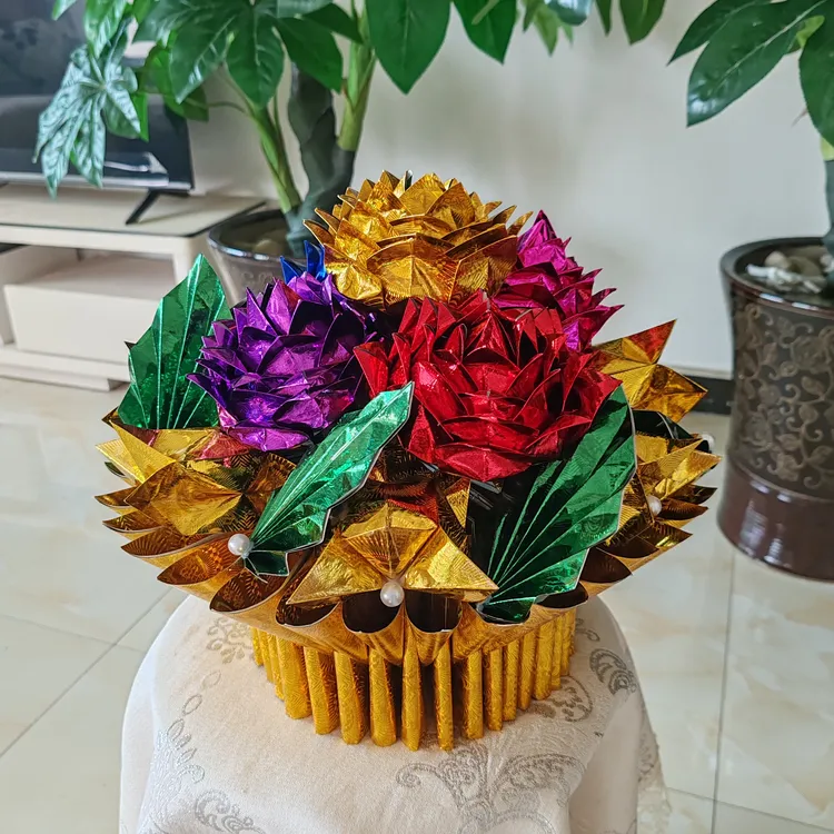 手工折纸五七花材料包半成品含教程适合DIY制作