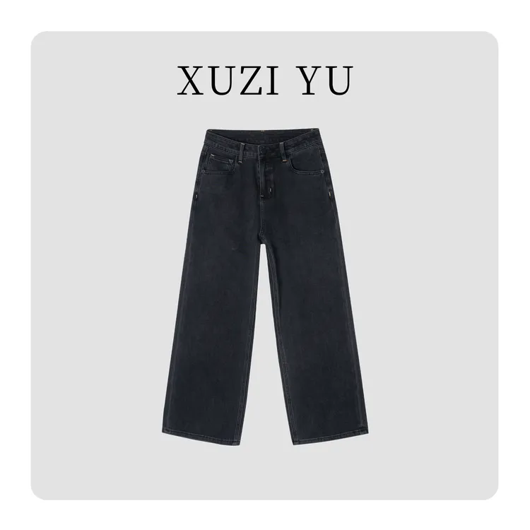 XUZI YU.小个子定制秋季韩版高腰休闲百搭显瘦牛仔裤女770-K66630