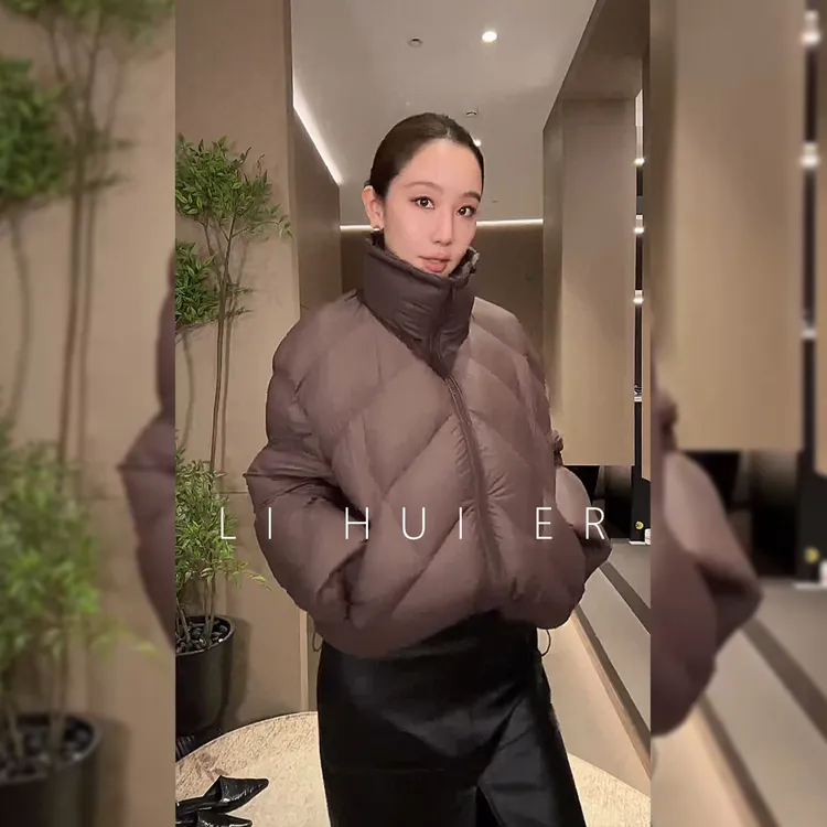 LiHuiEr李慧儿【桔梗】2025冬季时尚轻奢气质舒适95鹅绒服950457