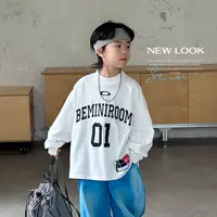 小小郑童装2025春秋装柔软美式百搭潮休闲印花男童洋气长袖卫衣