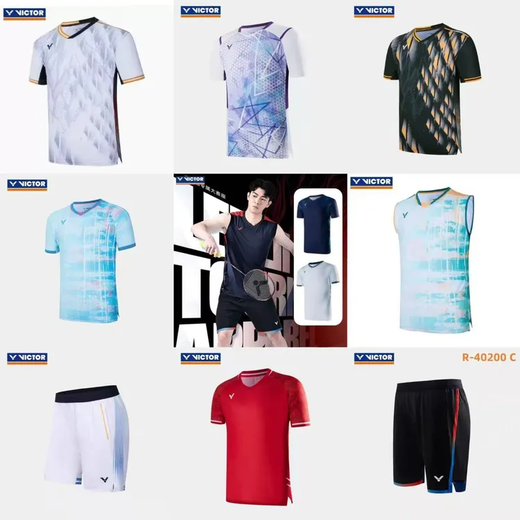 胜利VICTOR正品大赛服羽毛球服李梓嘉同款半袖无袖透气包邮顺丰