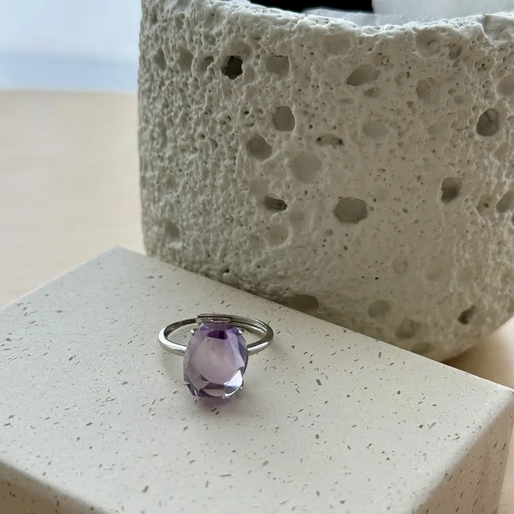 天然水晶戒指s925戒托-多样性发一