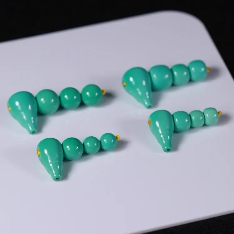 精品瓷高绿色圆珠老型顶腰珠三通套装隔配珠珠串diy百搭配饰配件