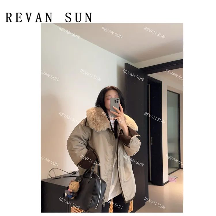 REVAN SUN -大骨架穿搭 颂伶 翻领羽绒服88025
